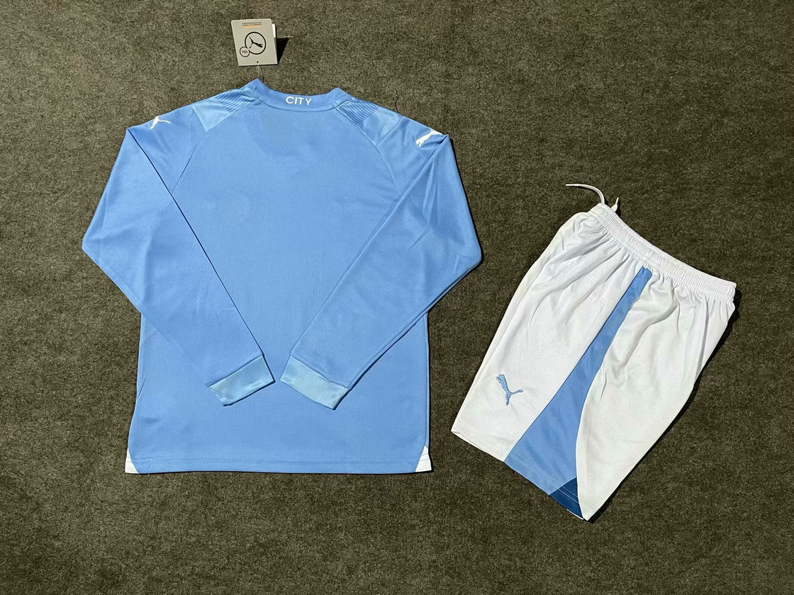 Kit Enfant Manchester City Domicile Manches Longues 2024-2025