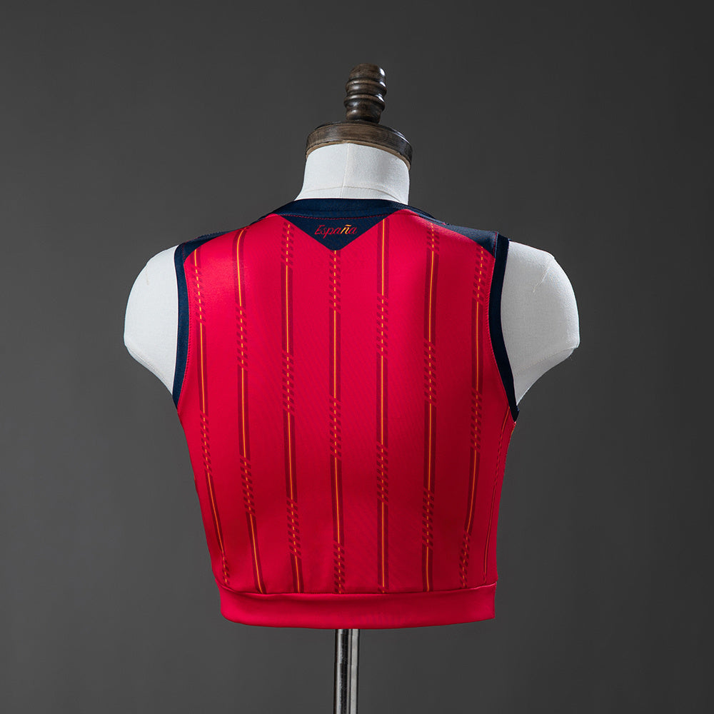 Maillot Espagne Domicile Féminin Crop Top Sans Manches 2025-2026