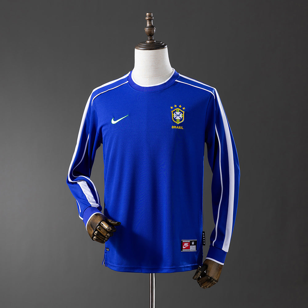 Maillot Rétro Manches Longues Brésil Extérieur 1998