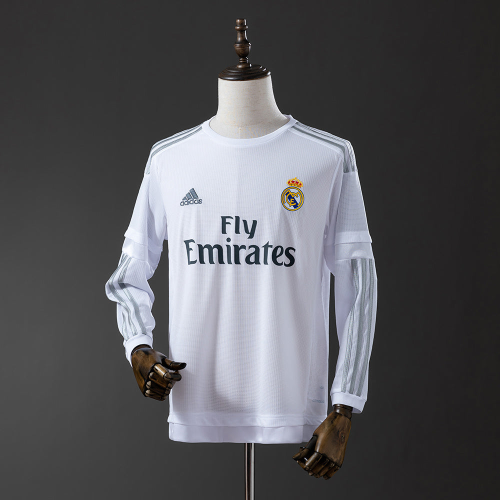Maillot Rétro Manches Longues Real Madrid Domicile 2015-2016