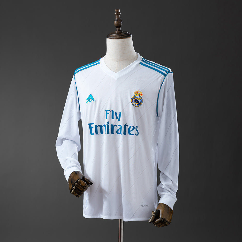 Maillot Rétro Manches Longues Real Madrid Domicile 2017-2018