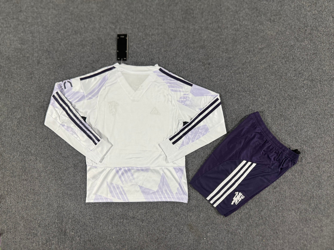 Kit Enfant Manchester United Extérieur Manches Longues 2025-2026