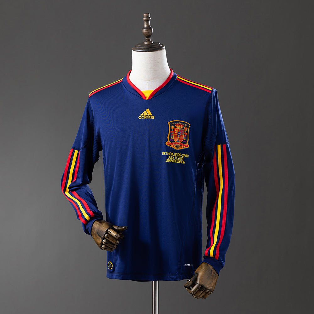 Maillot Rétro Manches Longues Espagne Extérieur 2010-2011