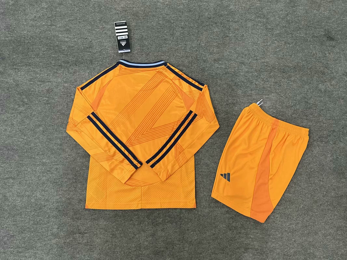 Kit Enfant Real Madrid Extérieur Manches Longues 2024-2025