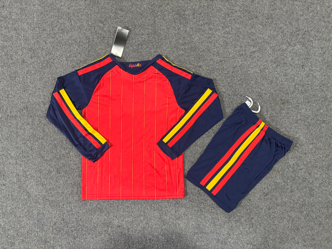 Kit Enfant Espagne Domicile Manches Longues 2025-2026