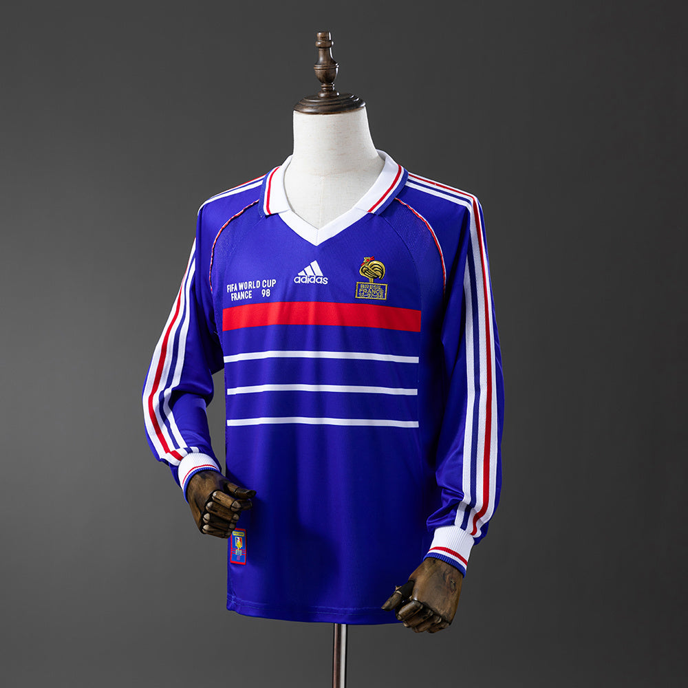 Maillot Rétro Manches Longues France Domicile 1998-1999