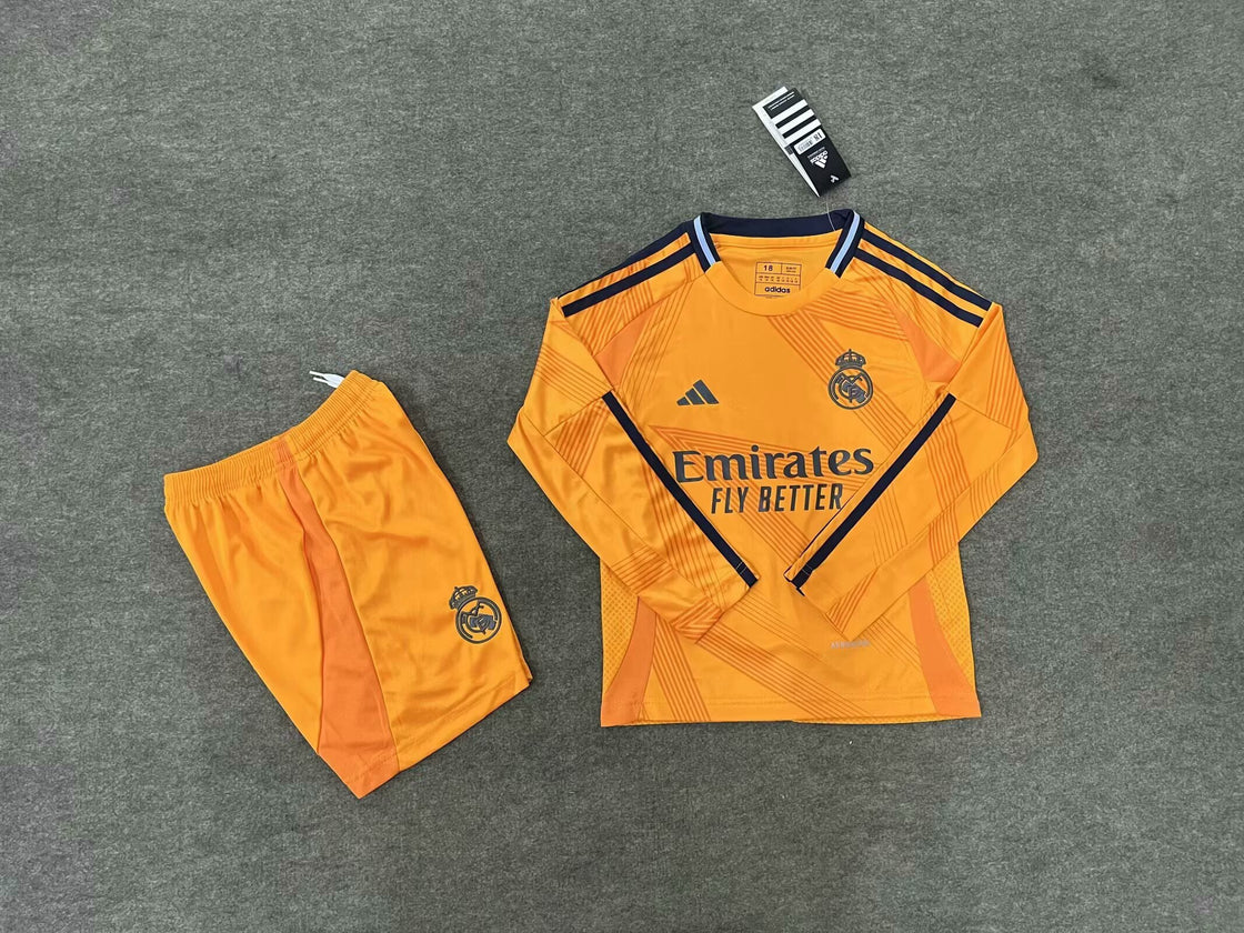 Kit Enfant Real Madrid Extérieur Manches Longues 2024-2025