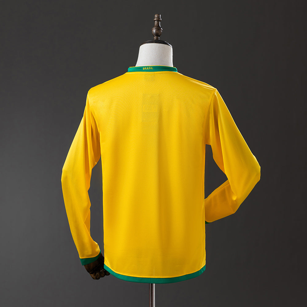 Maillot Rétro Manches Longues Brésil Domicile 2006-2007