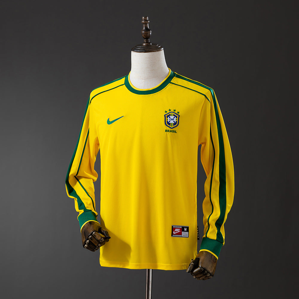Maillot Rétro Manches Longues Brésil Domicile 1998-1999