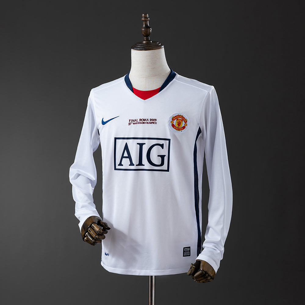 Maillot Rétro Manches Longues Manchester United Extérieur 2008-2009