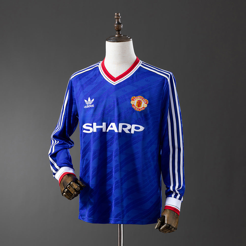 Maillot Rétro Manches Longues Manchester United Extérieur 1986-1987