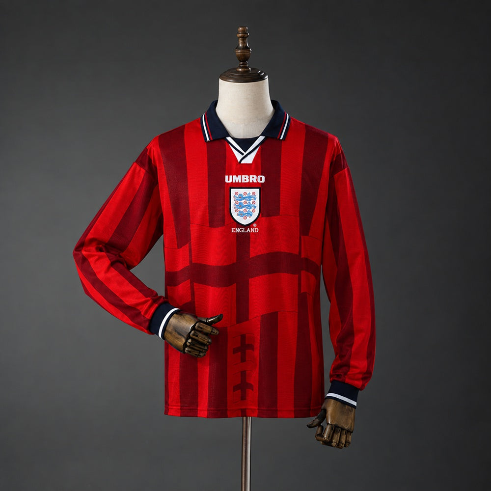 Maillot Rétro Manches Longues Angleterre Extérieur 1998-1999