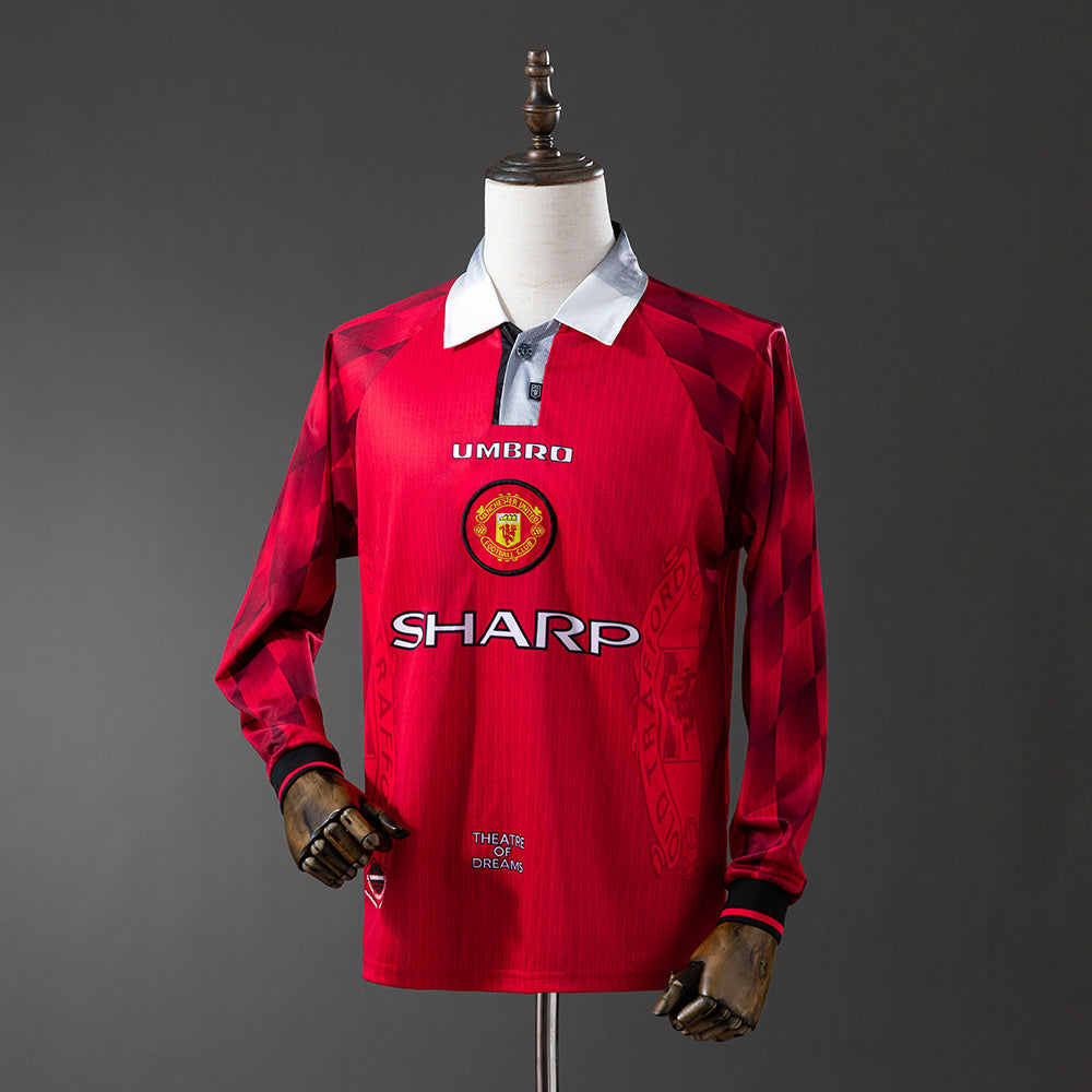 Maillot Rétro Manches Longues Manchester United Domicile 1996-1997