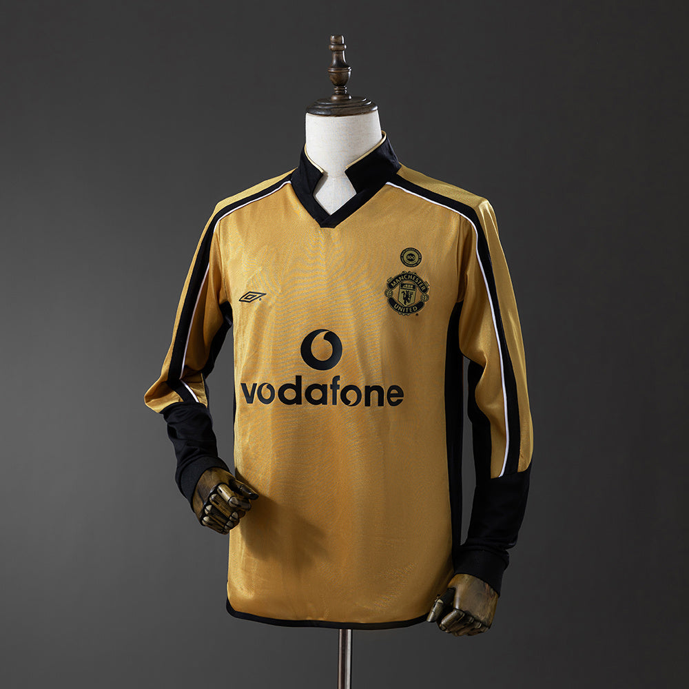 Maillot Rétro Manches Longues Manchester United Domicile 2001-2002