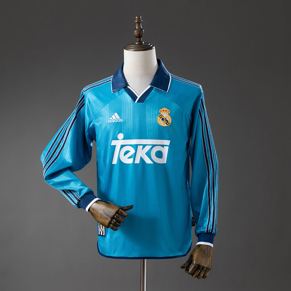 Maillot Rétro Manches Longues Real Madrid Third Extérieur 1999-2000