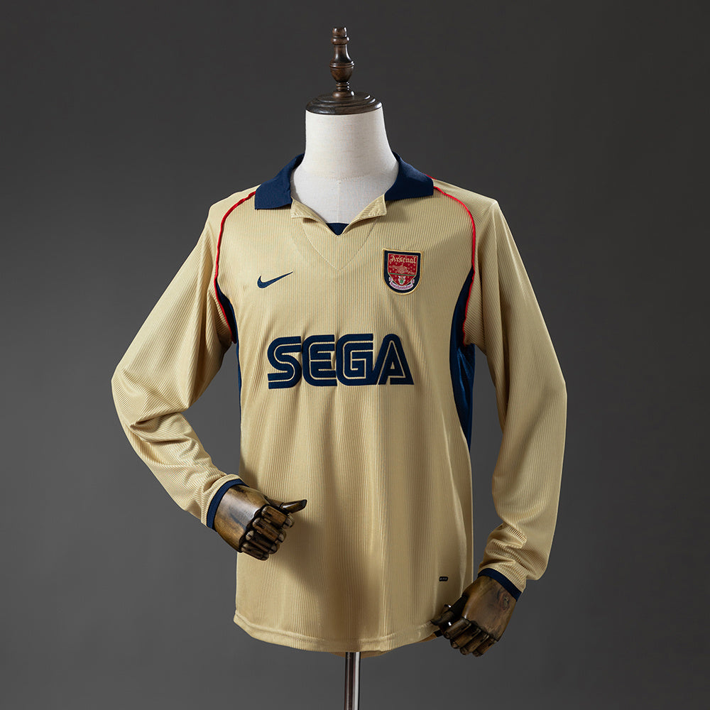 Maillot Rétro Manches Longues Arsenal Extérieur 2001-2002