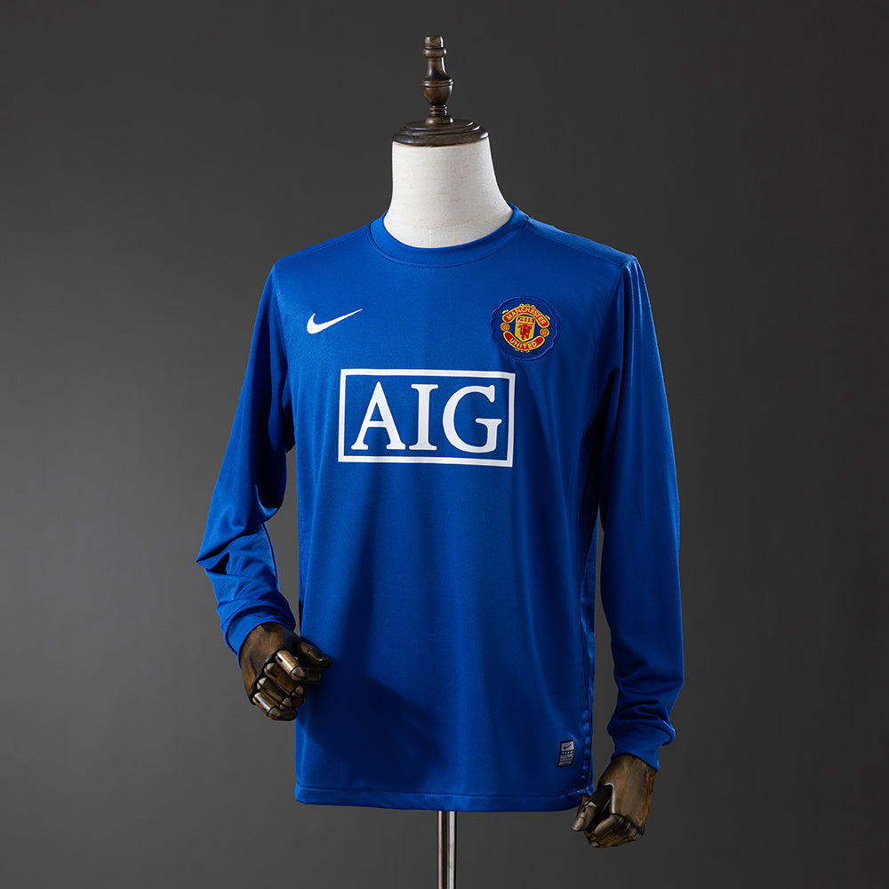 Maillot Rétro Manches Longues Manchester United Extérieur 2008-2009