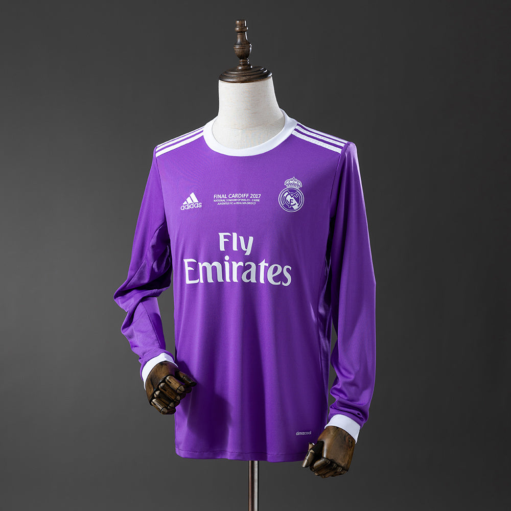Maillot Rétro Manches Longues Real Madrid Extérieur 2016-2017