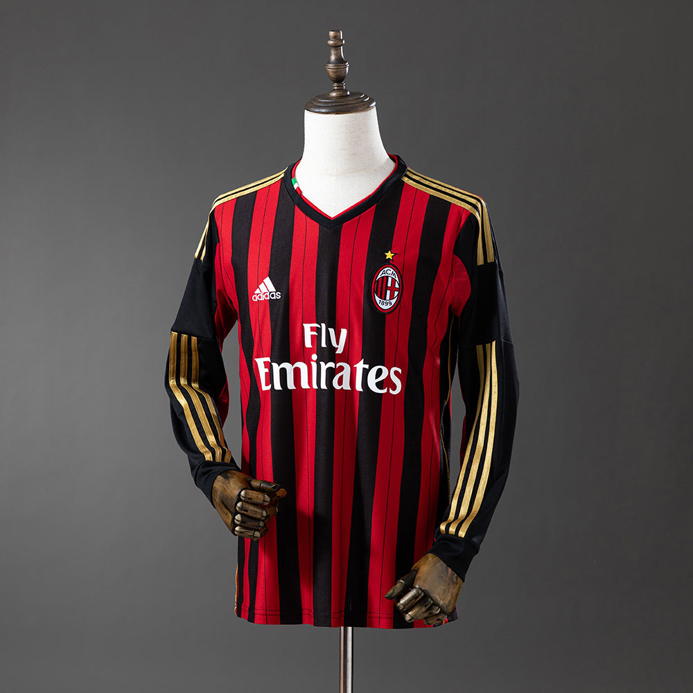 Maillot Rétro Manches Longues AC Milan Domicile 2013-2014