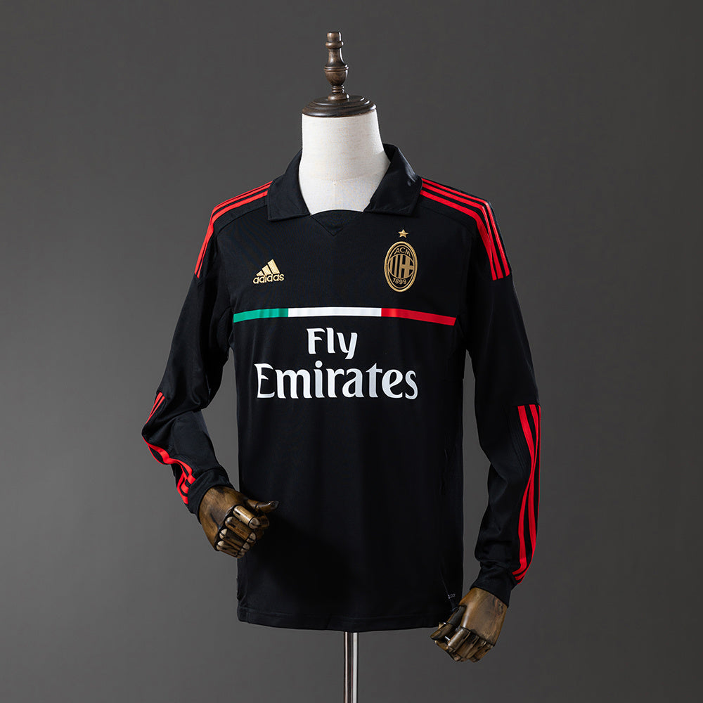 Maillot Rétro Manches Longues AC Milan Extérieur 2011-2012