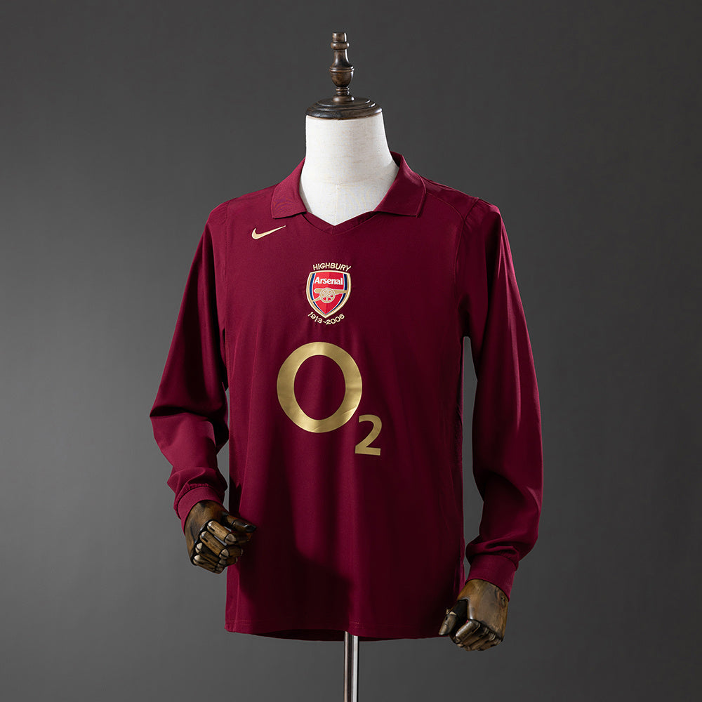 Maillot Rétro Manches Longues Arsenal Domicile 2005-2006