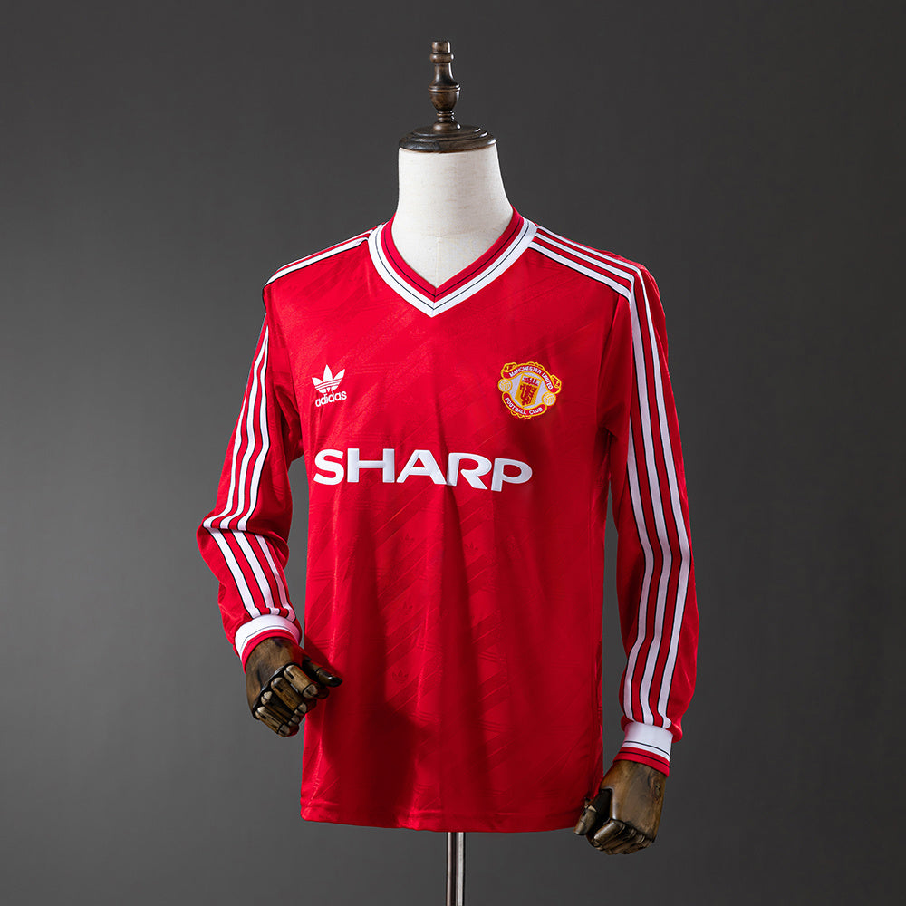 Maillot Rétro Manches Longues Manchester United Extérieur 1986-1987