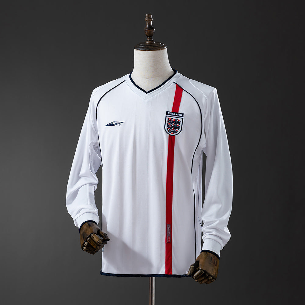 Maillot Rétro Manches Longues Angleterre Domicile 2002-2003
