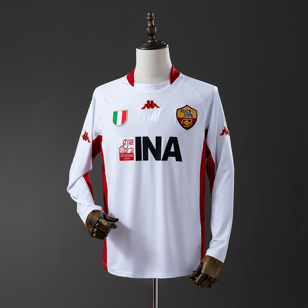 Maillot Rétro Manches Longues AS Roma Extérieur 2001-2002
