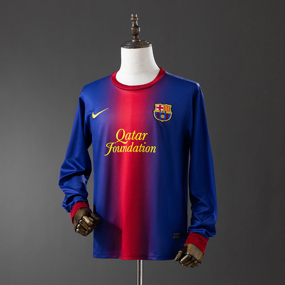 Maillot Rétro Manches Longues FC Barcelone Domicile 2012-2013