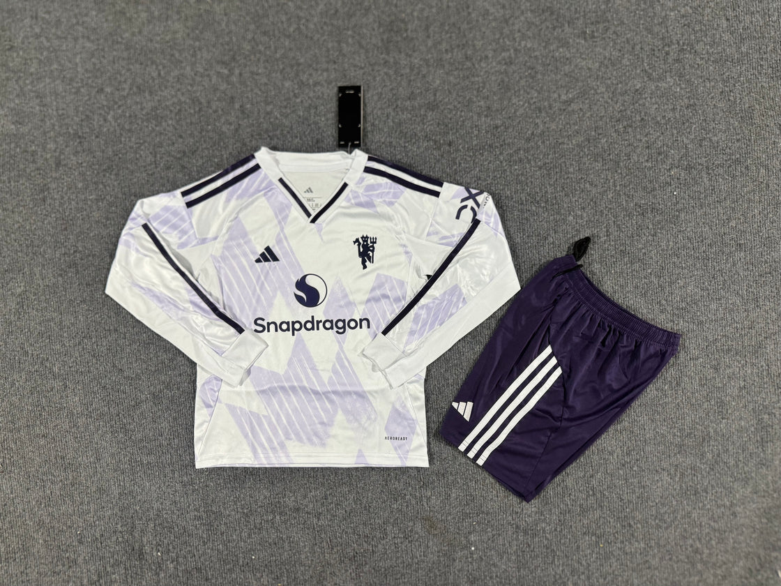 Kit Enfant Manchester United Extérieur Manches Longues 2025-2026