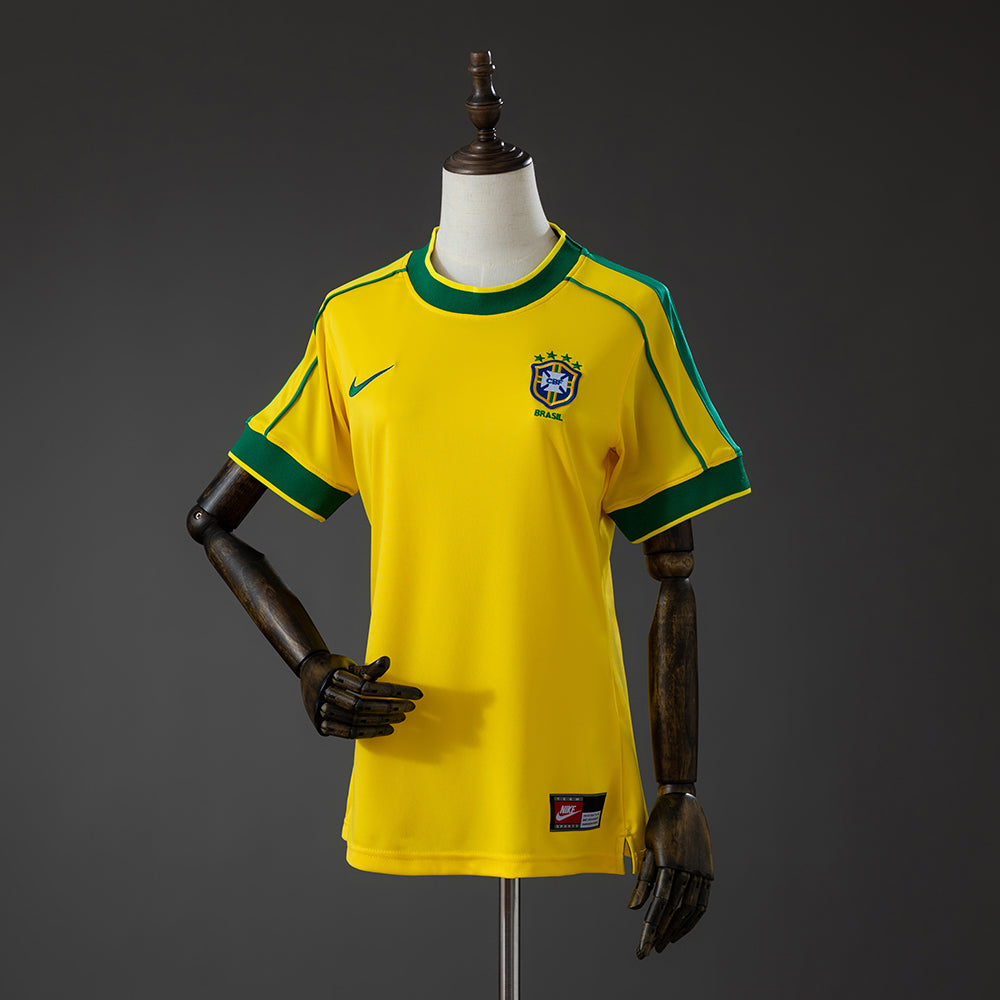 Maillot Brésil Domicile Retro Femme 1998