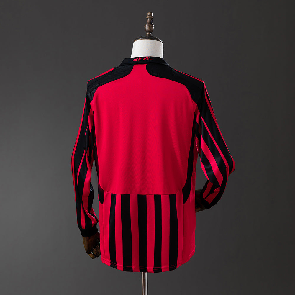 Maillot Rétro Manches Longues AC Milan Domicile 2007-2008