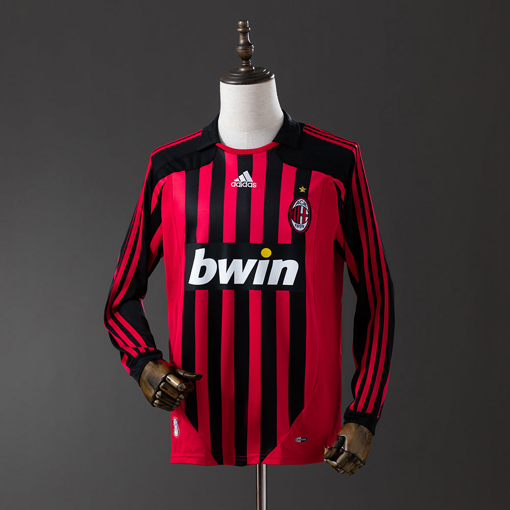 Maillot Rétro Manches Longues AC Milan Domicile 2007-2008