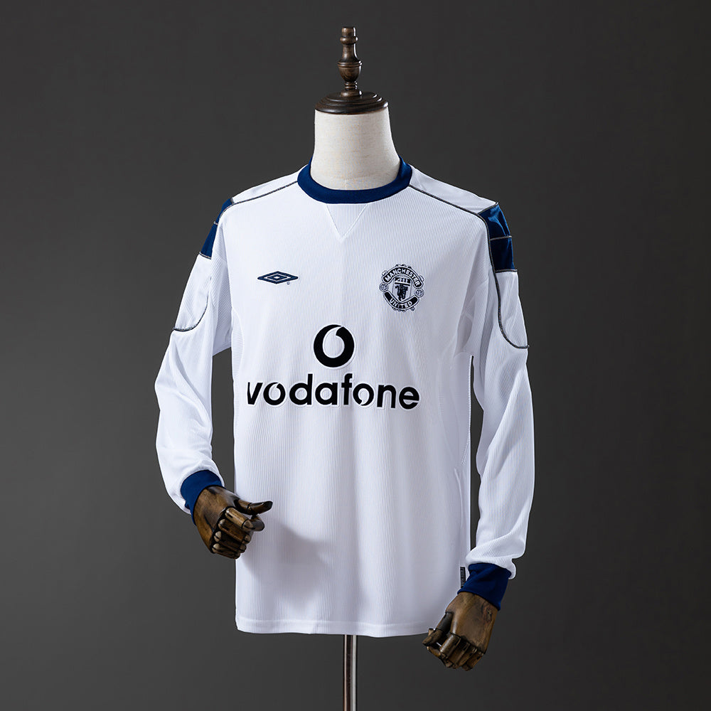Maillot Rétro Manches Longues Manchester United Extérieur 2000-2001