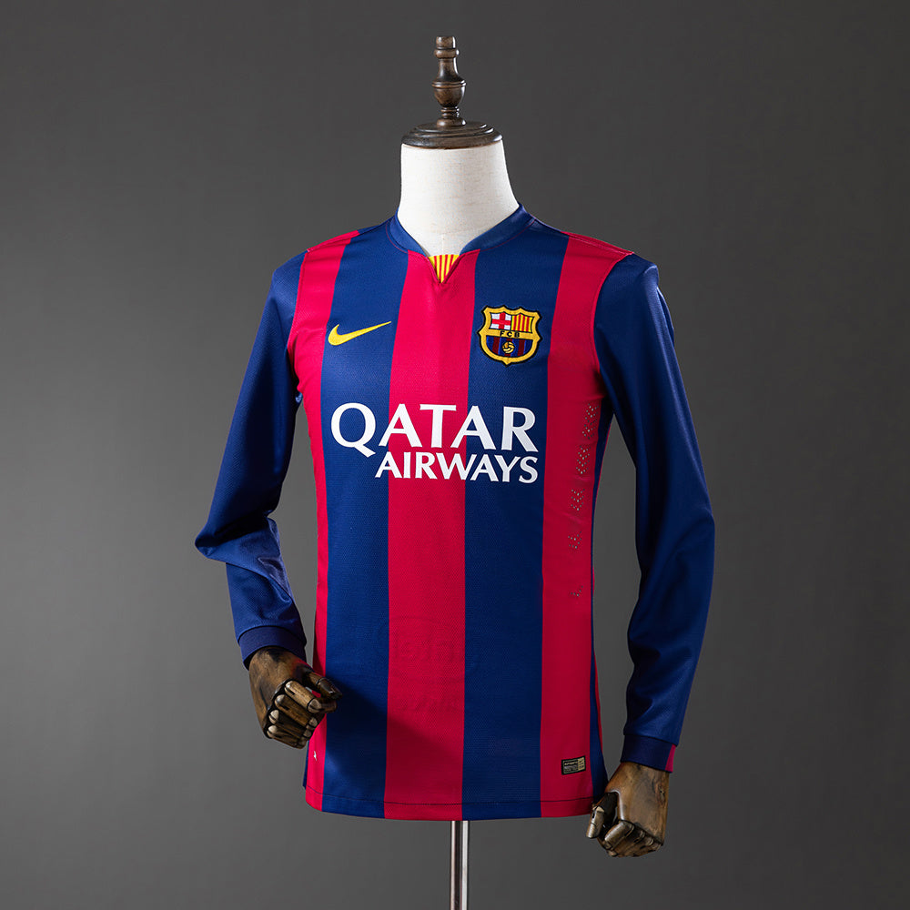 Maillot Rétro Manches Longues FC Barcelone Domicile 2014-2015