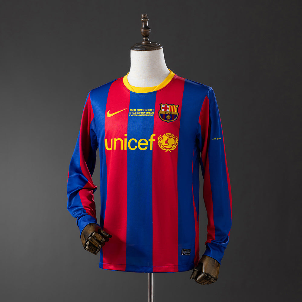 Maillot Rétro Manches Longues FC Barcelone Domicile 2010-2011