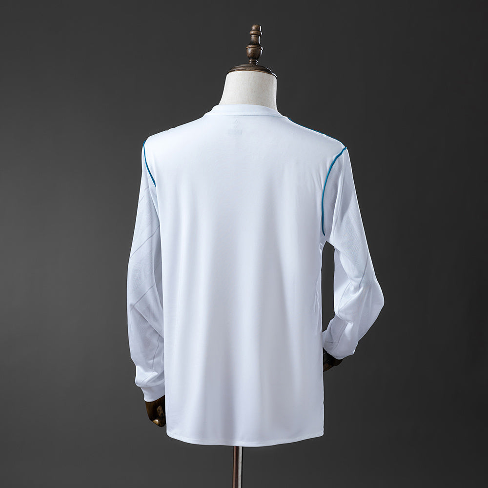 Maillot Rétro Manches Longues Real Madrid Domicile 2017-2018