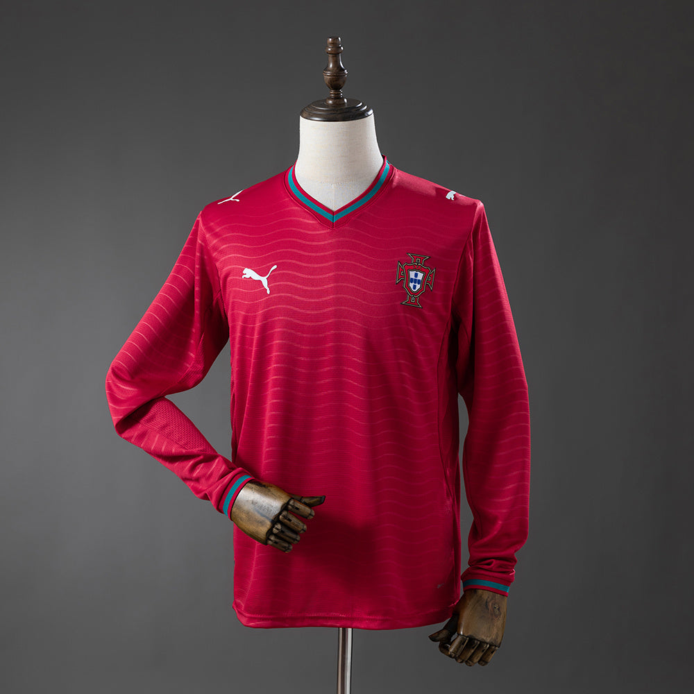 Maillot Rétro Manches Longues Portugal Domicile 2026-2027