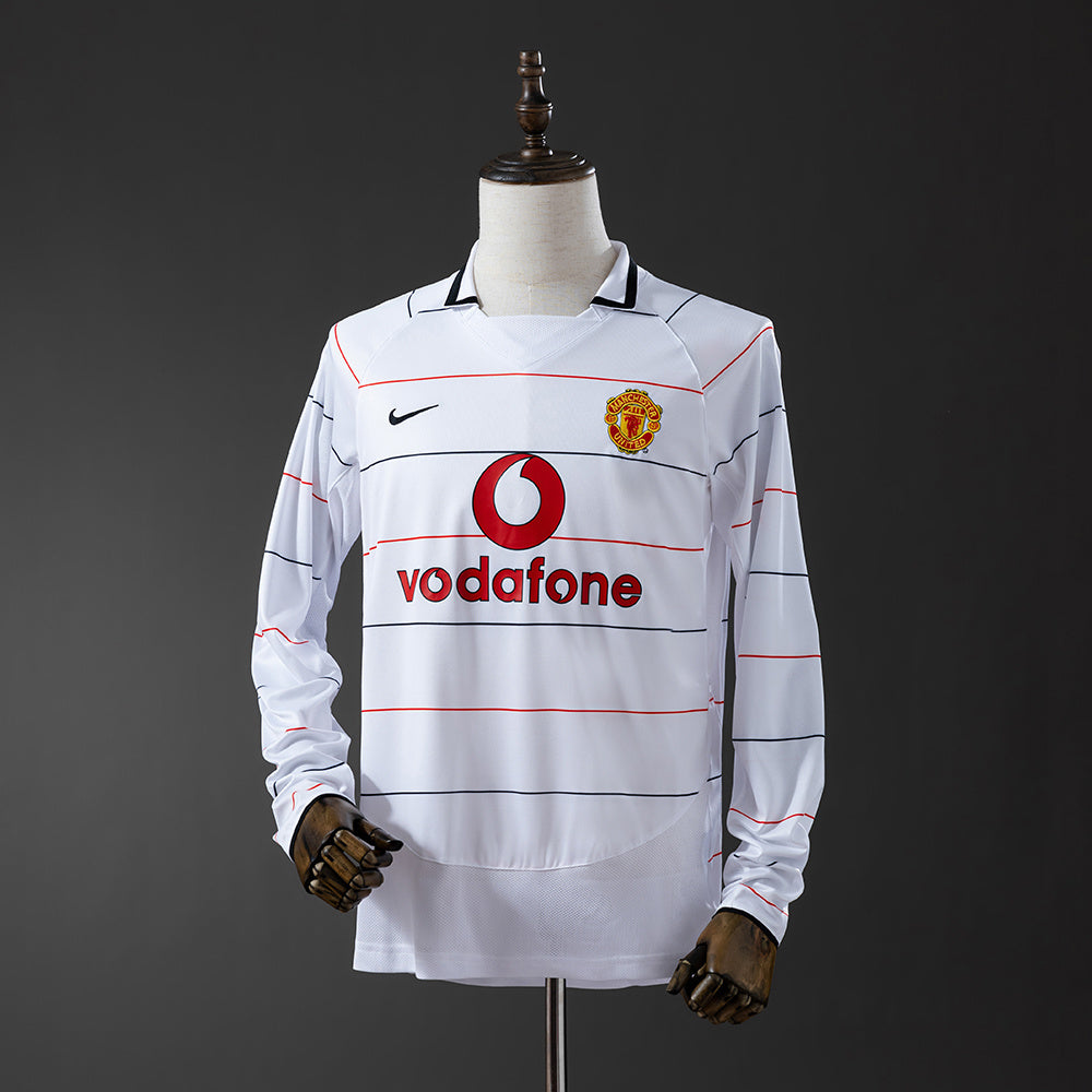 Maillot Rétro Manches Longues Manchester United Extérieur 2003-2004