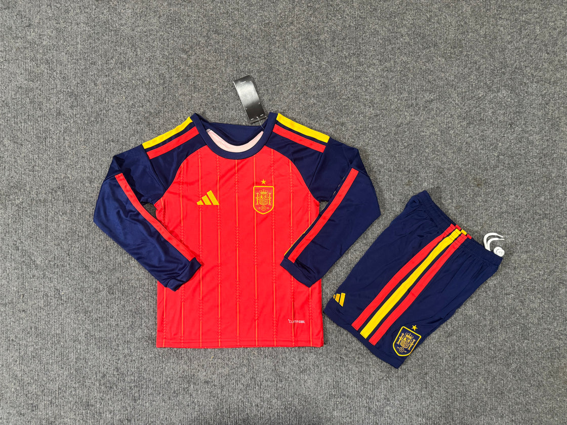 Kit Enfant Espagne Domicile Manches Longues 2025-2026
