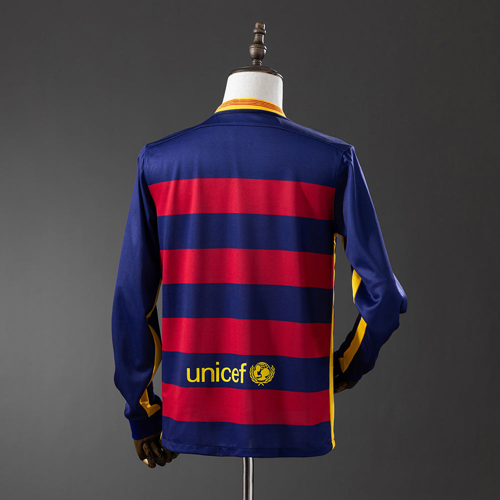 Maillot Rétro Manches Longues FC Barcelone Domicile 2015-2016