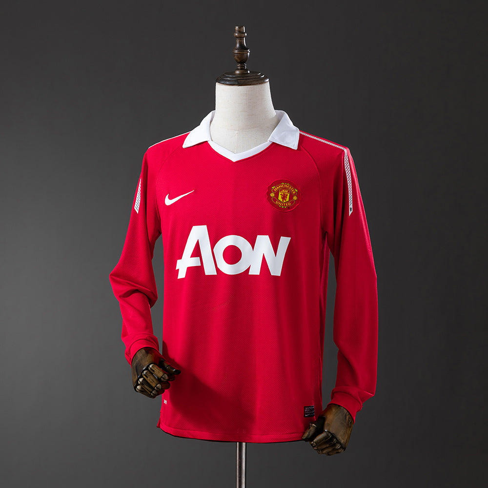 Maillot Rétro Manches Longues Manchester United Domicile 2010-2011
