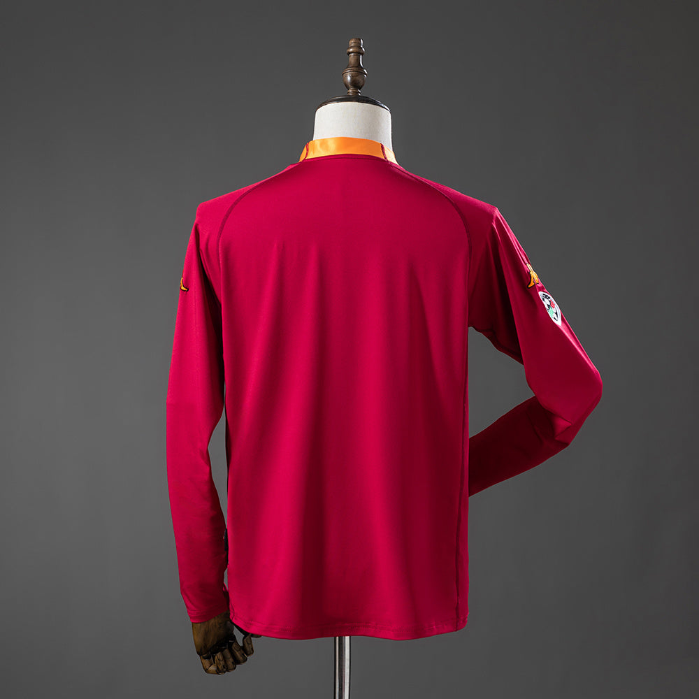 Maillot Rétro AS Roma Manches Longues Domicile 2000-2001