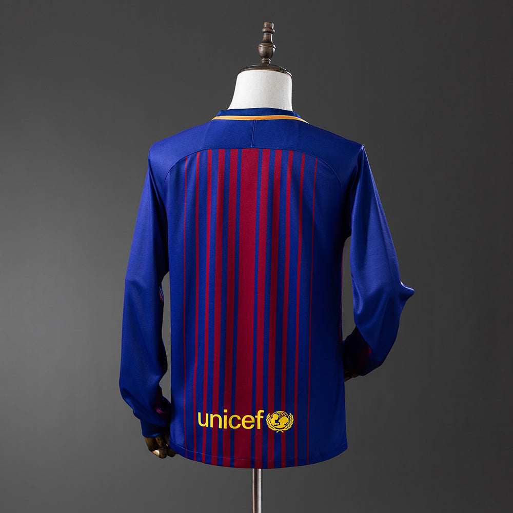 Maillot Rétro Manches Longues FC Barcelone Domicile 2017-2018