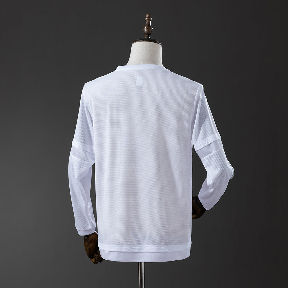 Maillot Rétro Manches Longues Real Madrid Domicile 2015-2016