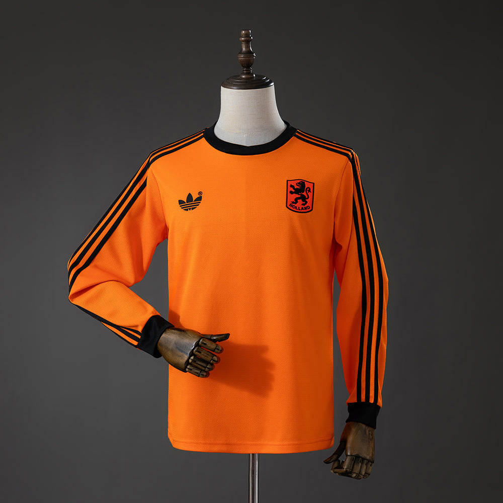 Maillot Pays-Bas Rétro Domicile Manches Longues 1980