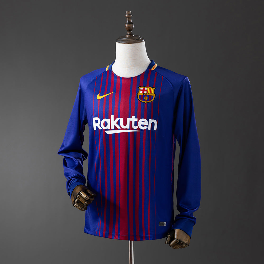 Maillot Rétro Manches Longues FC Barcelone Domicile 2017-2018