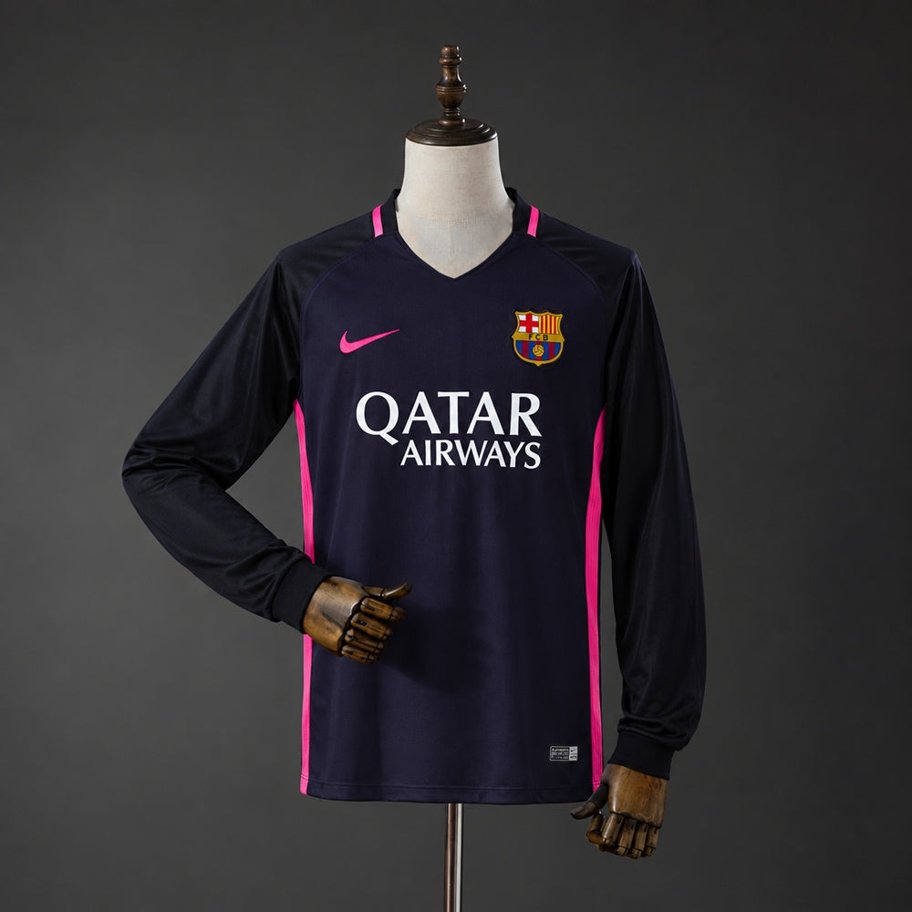 Maillot Rétro Manches Longues FC Barcelone Extérieur 2016-2017