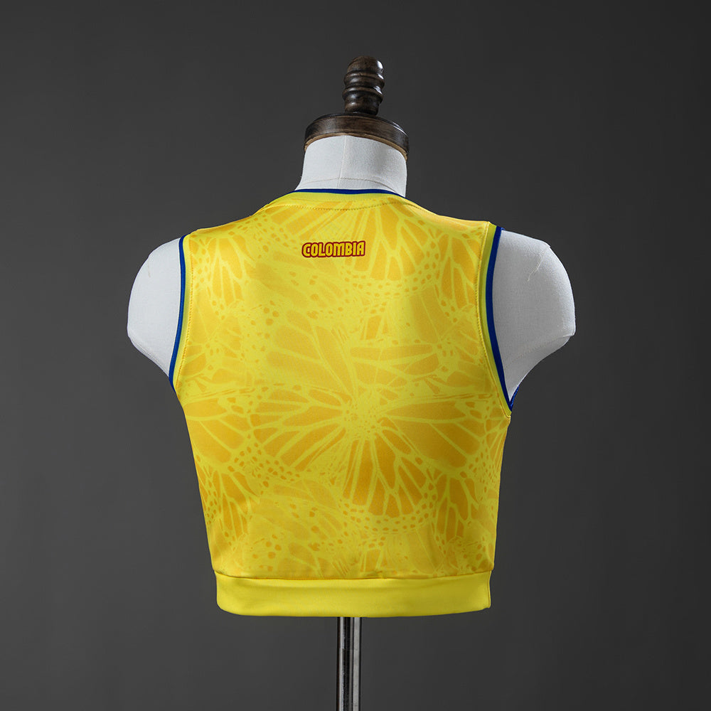 Maillot Colombie Domicile Féminin Crop Top Sans Manches 2025-2026
